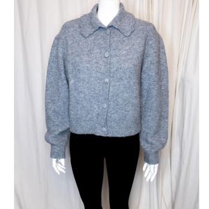 & Other Stories Peter Pan Collared Alpaca/Wool Cardigan